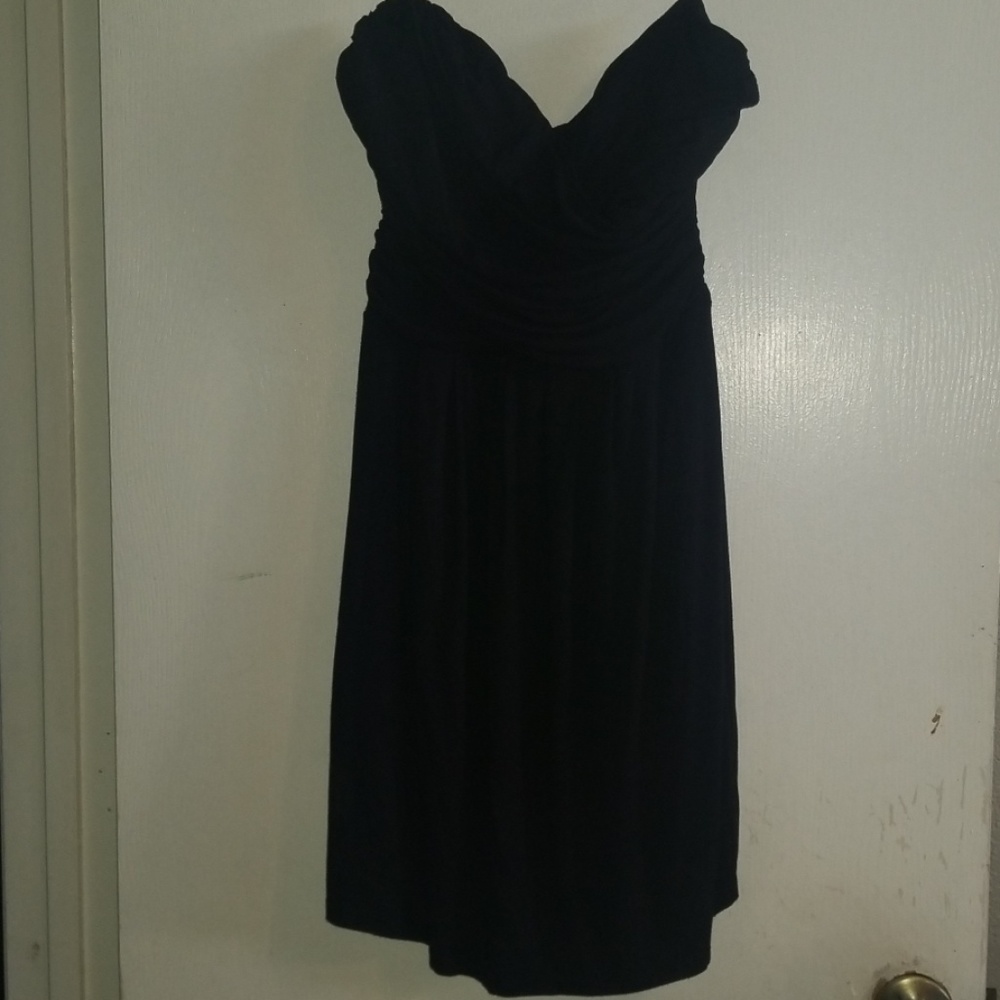 Express black strapless dress